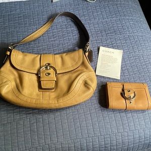 Coach purse with matching wallet